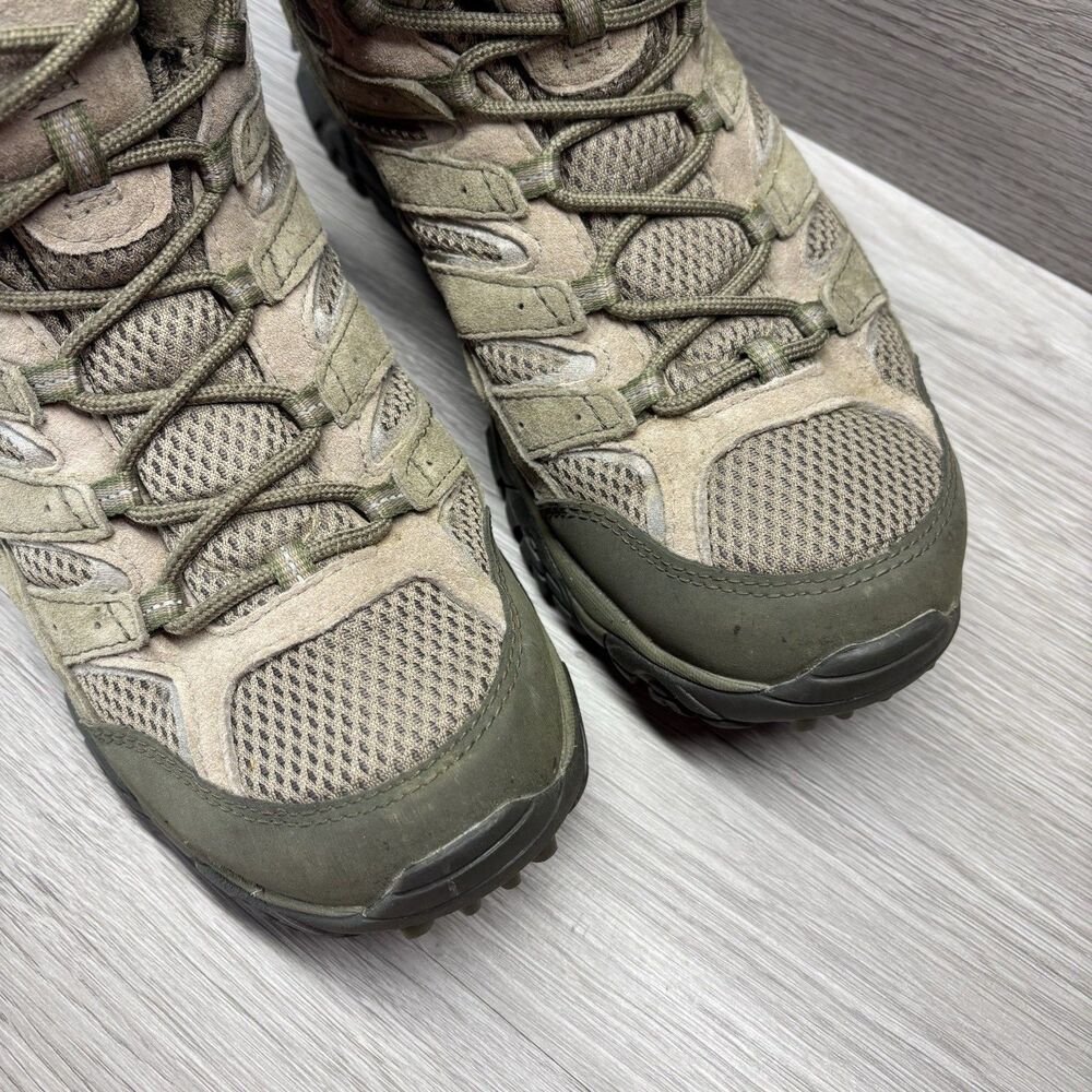 Merrell Moab 2 Mid Boots Mens 10 Green Waterproof Vibram Gorpcore Hiking Trail - Picture 11 of 12
